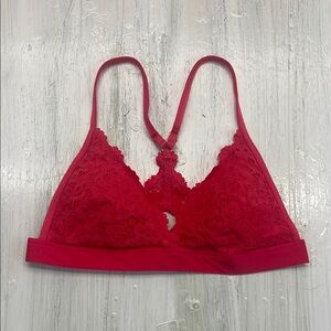 Sam Edelman Pink/Red lace Bralette Sz S